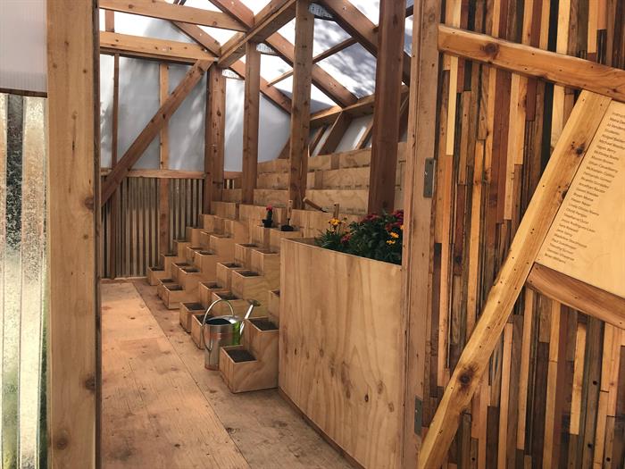 Interior of design build greenhouse