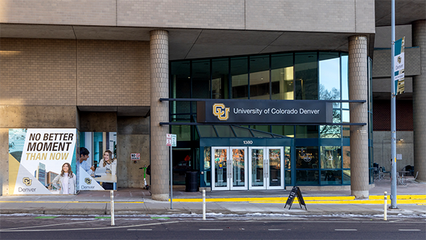 Image of the entrance to the Lawrence Street Center at CU Denver
