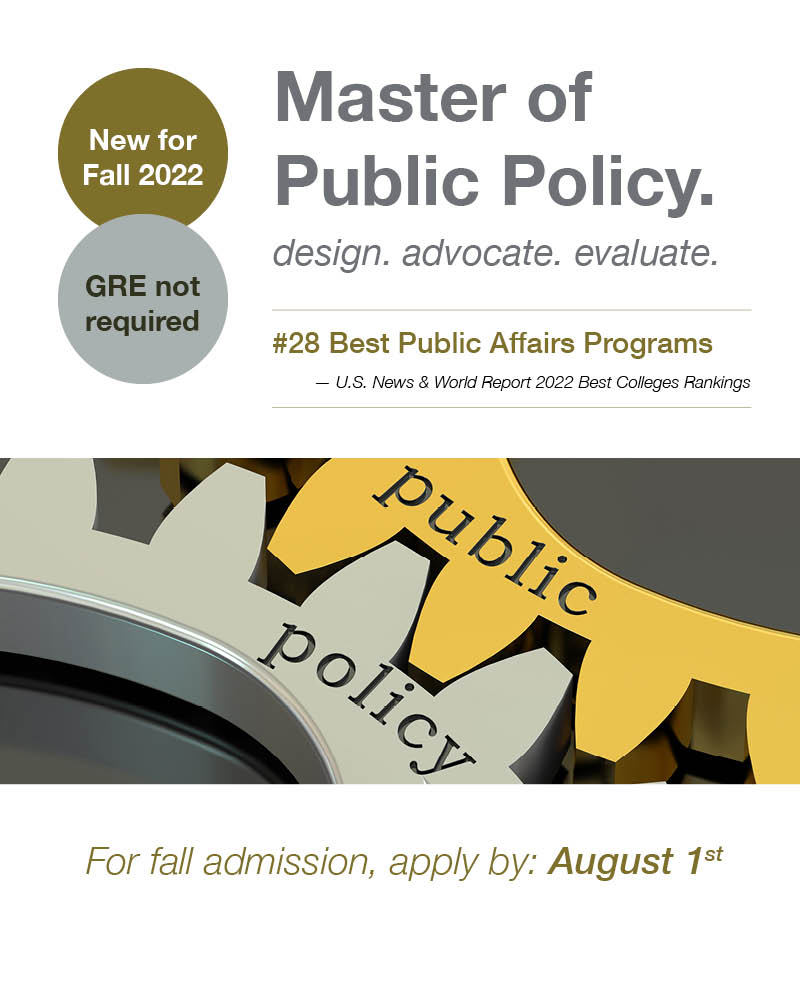 Learn more about the Master of Public Policy